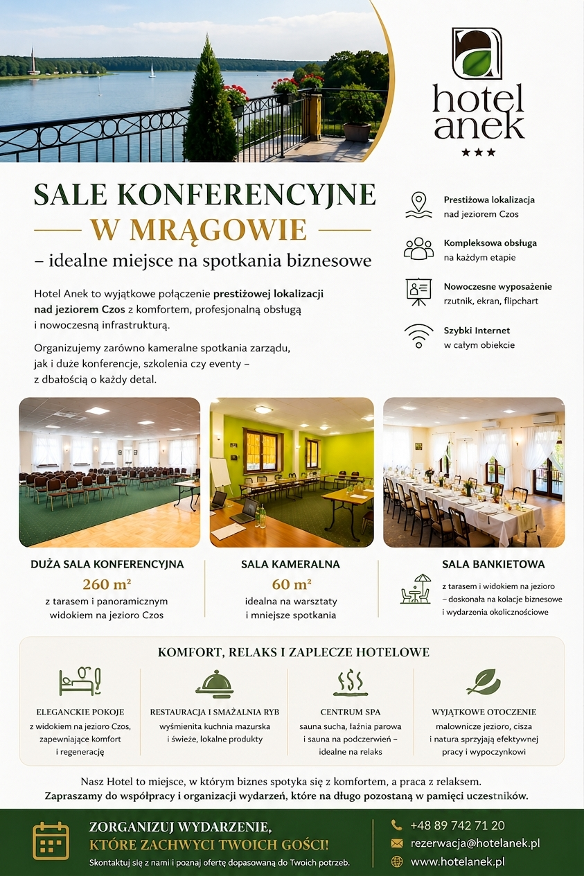 Sala konferencyjna Mrągowo